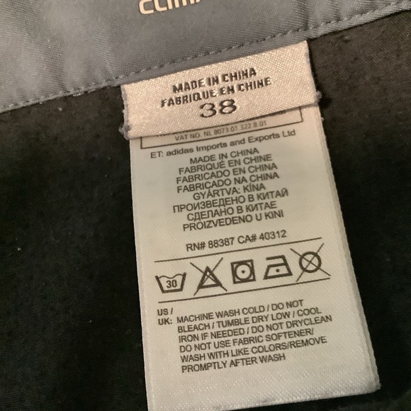 Adidas climalite mens grey three striped flat front sports active wear shorts 38 - Picture 4 of 7